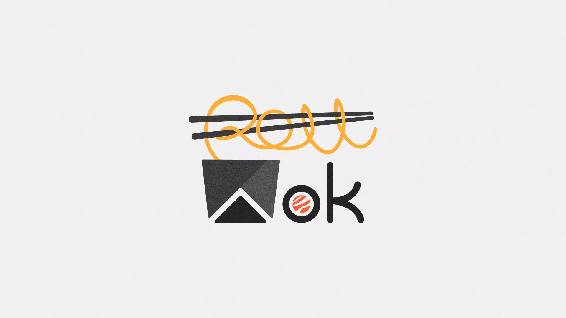 Разработка логотипа суши-бара «Roll Wok Club» в Ялуторовске