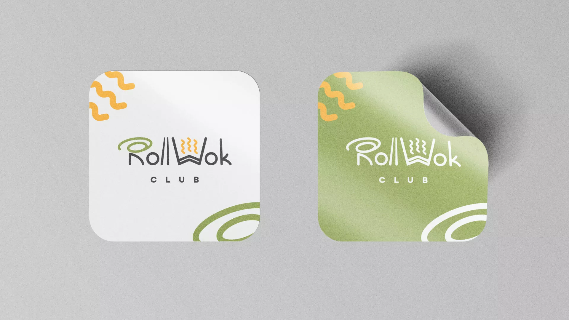 Разработка логотипа и фирменного стиля суши-бара «Roll Wok Club» в Ялуторовске