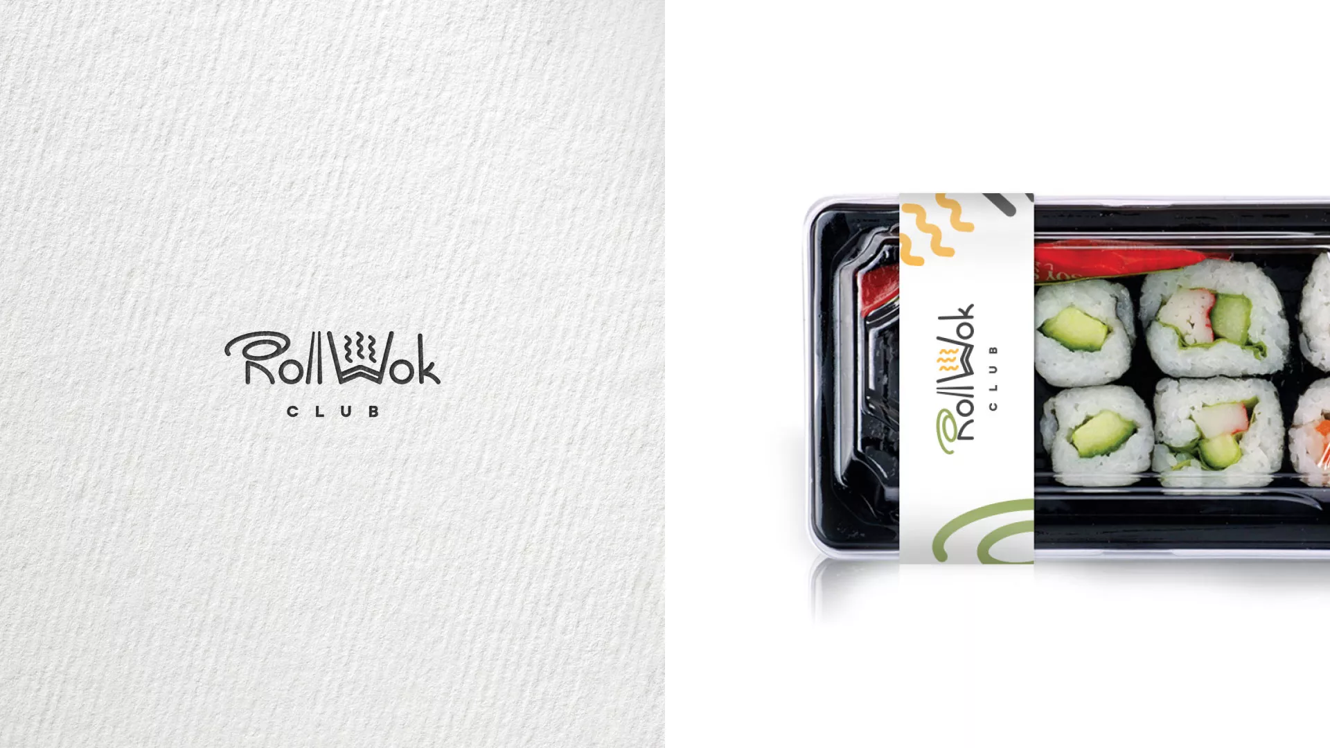 Разработка наклеек для суши-бара «Roll Wok Club» в Ялуторовске